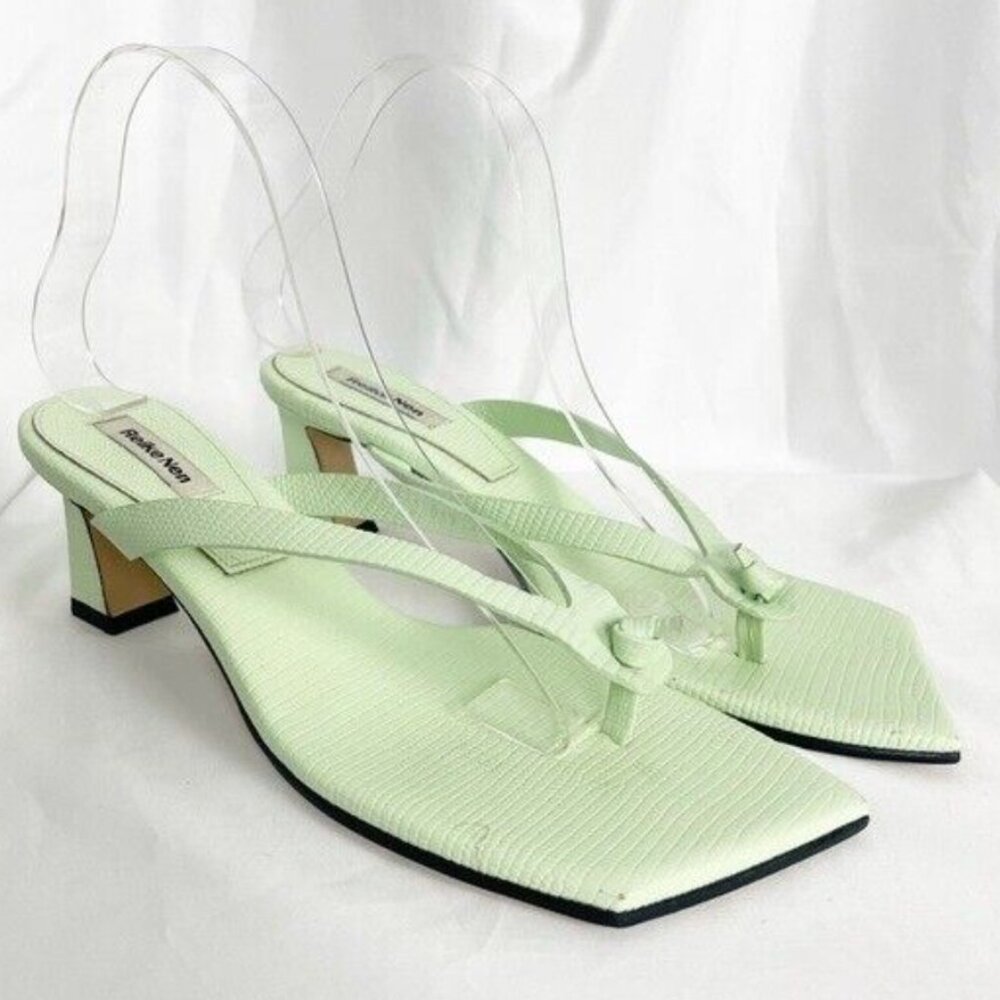 WORE ONCE. Reike Nen Flip Flop Leather Heeled Sandal Women’s Size EU 38/US 7